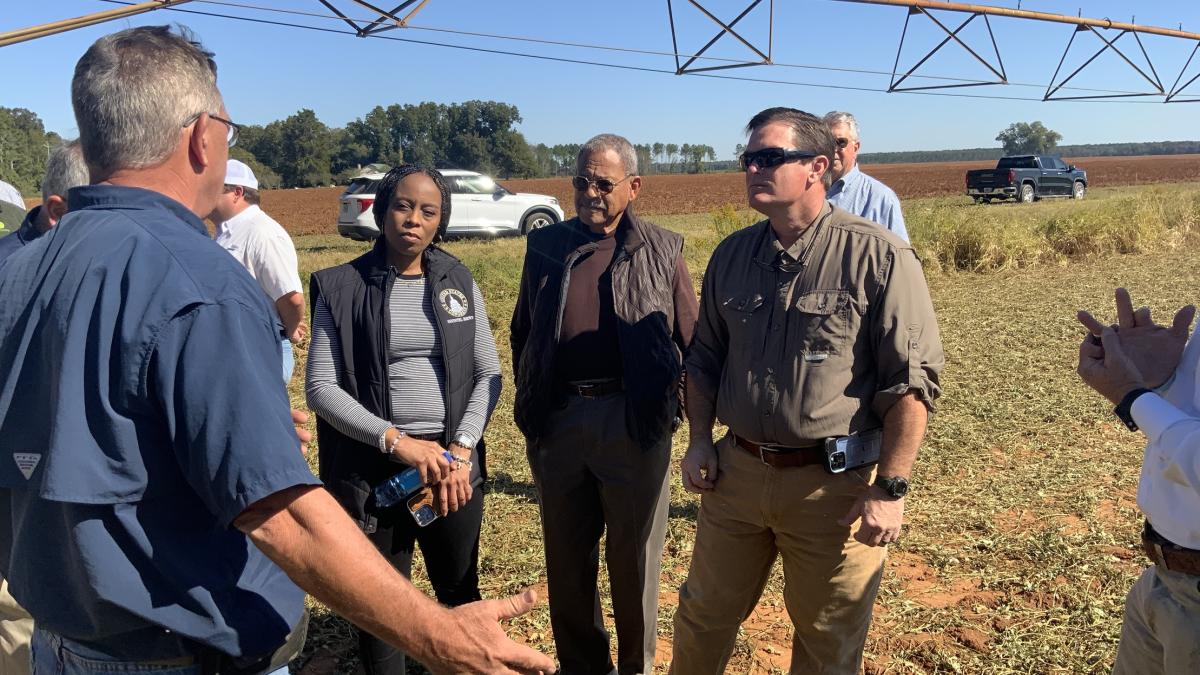 Congressman Bishop along with Congressman Austin Scott and Congresswoman Shontel Brown visit Minor Brothers Farms in Leslie, Georgia