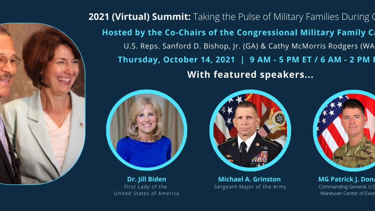 The Congressional Military Family Caucus 2021 Summit hosted by Co  Chairs and Members of Congres, Sanford D. Bishop, Jr. of Georgia and Cathy McMorris Rodgers of Washington State