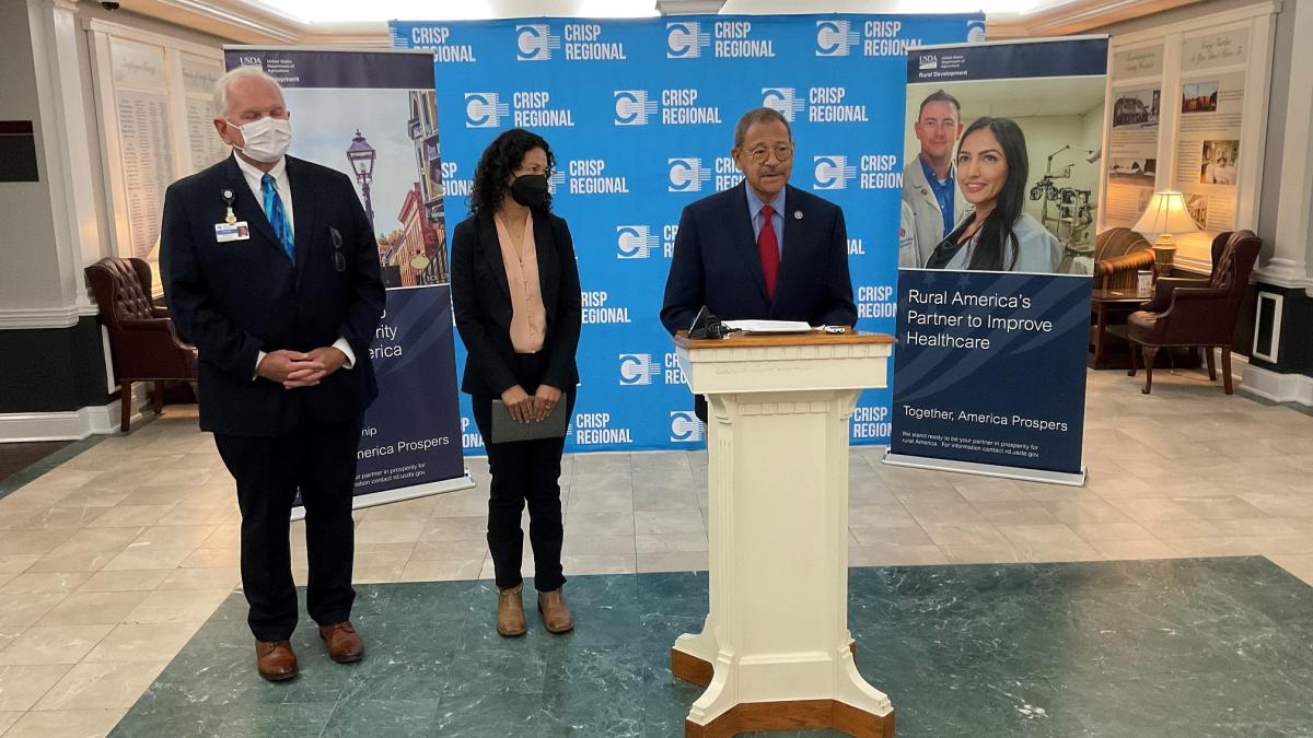 Congressman Bishop discusses the USDA Emergency Rural Health Care Grant award to Crisp Regional Hospital