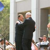 Congressman Sanford D. Bishop, Jr. and former Secretary of State Colin Powell at the 2009 Opening of the National Infantry Museum and Soldier Center in Columbus, Georgia