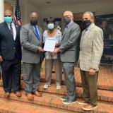 Congressman Sanford D. Bishop, Jr. (GA02) with leaders from the USDA and City of Buena Vista announce an $8.582M grant and loan award to repair and improve the city’s wastewater treatment system