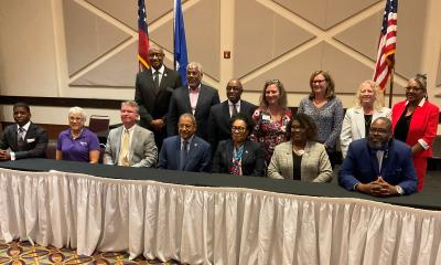 Congressman Bishop and Housing Secretary Fudge with local officials, affordable housing providers, and faith leaders in Columbus, GA