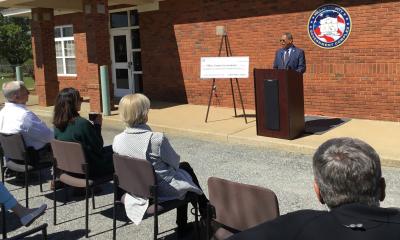 Congressman Bishop presents a ceremonial “big check” in Colquitt, GA, representing the $161,167 he secured in federal funds for the Miller  Baker Emergency Communications Center to update its 911 emergency consoles