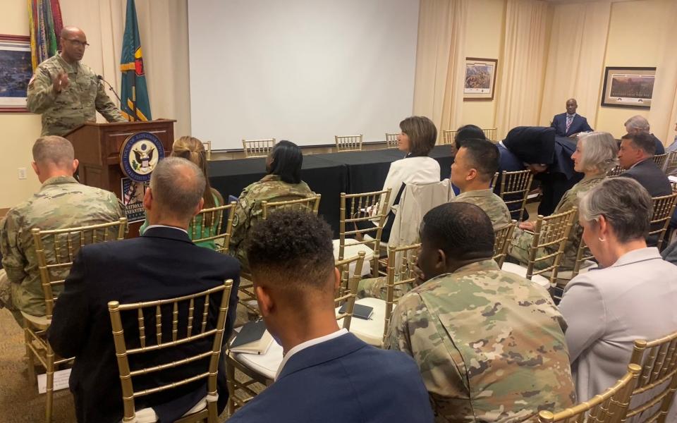 General Brito delivers the keynote address at the Congressional Military Family Caucus 2023 Summit