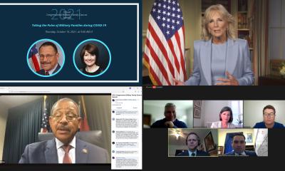 Sample Screenshots from the Congressional Military Family Caucus 2021 Summit hosted virtually via Zoom