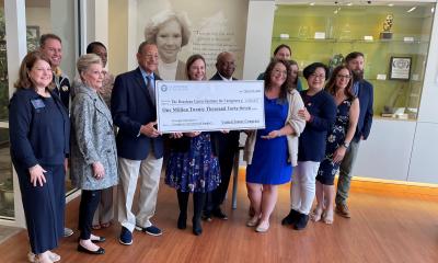 Congressman Bishop presents a ceremonial “big check” in Americus, GA, to the Rosalynn Carter Institute which represents the $1,020,047 the Congressman secured in federal funds to help RCI improve Alzheimer’s caregiving.