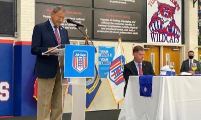 Congressman Bishop speaks to the faculty and faculty as well as community and business leaders gathered at the Turner Job Corps Center in Albany, Georgia