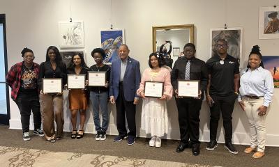 Congressman Bishop with 2024 Congressional Art Competition Winners and Supporters